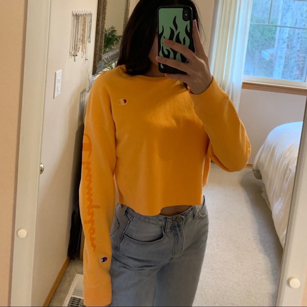 champion crop hoodie